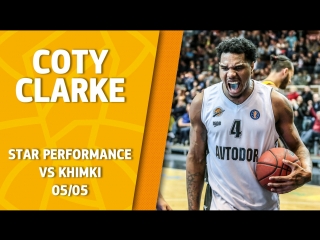 Star Perfomance. Coty Clarke vs Khimki - 30 PTS, 8 AST, 7 REB  32 EFF